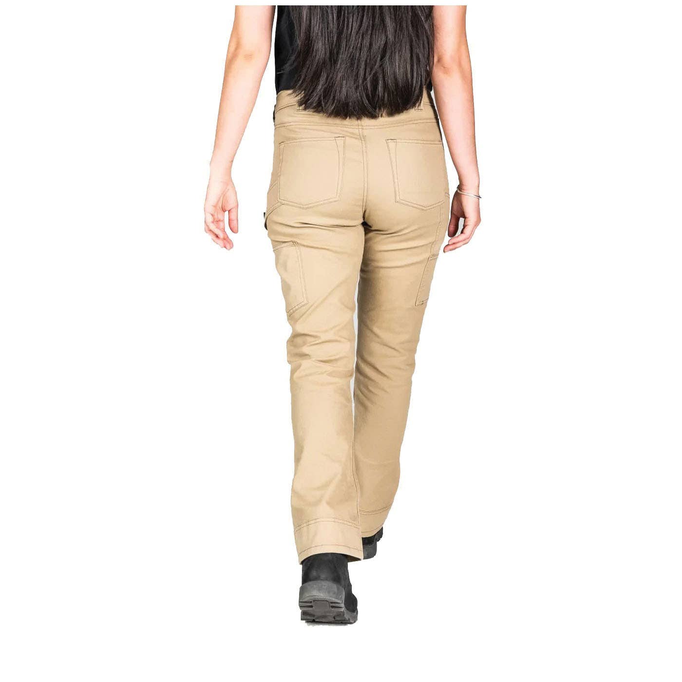 Dovetail Workwear Anna Series Taskpants, 8, 28-1/2 to 31 in, 32 in L, Khaki, Relaxed, Straight Leg