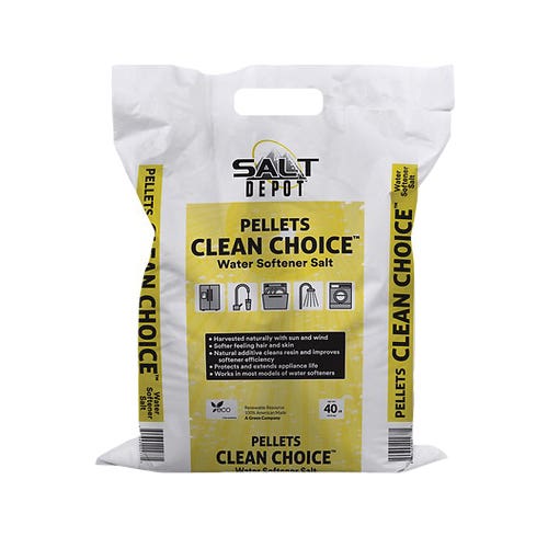 Salt Depot Clean Choice Water Softener Salt Pellets, 40 lb Bag