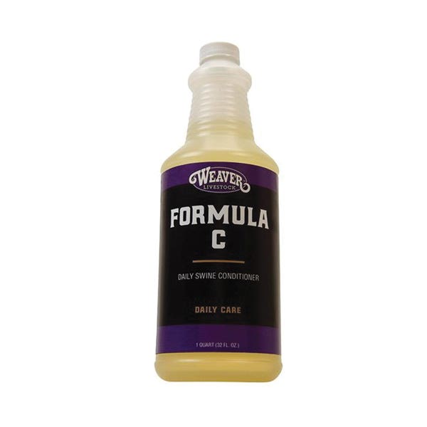 Weaver Livestock Formula C Series Swine Conditioner, Liquid, Colorless, Characteristic, 1 qt