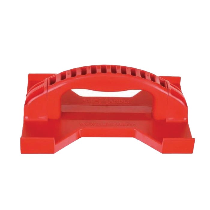 Reinsman Bale Handle, 7-3/4 in L, 5 in W, Plastic, Red, Ergonomic Handle