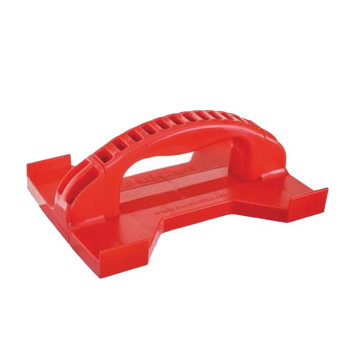 Reinsman Bale Handle, 7-3/4 in L, 5 in W, Plastic, Red, Ergonomic Handle