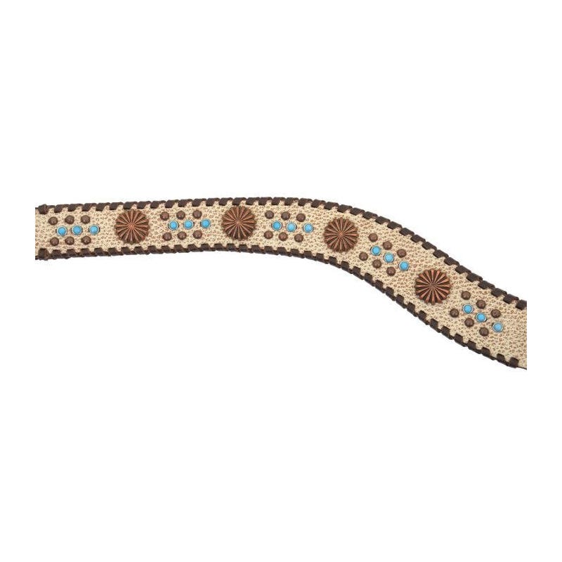 Circle Y Dakota Pinwheel Breast Collar, 1-1/2 to 2 in W, Horse, Leather, Chocolate