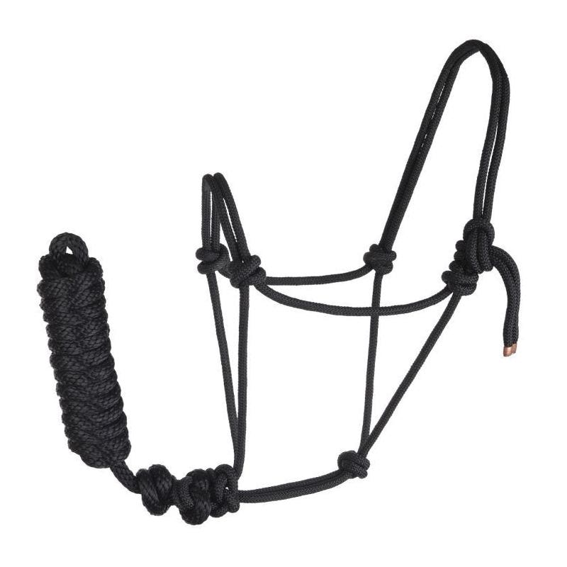Reinsman Rope Halter with Lead, Horse, Polypropylene, Black