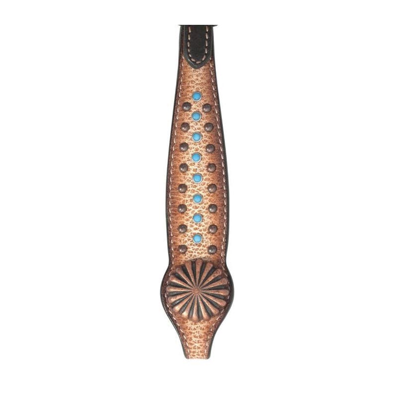 Circle Y Browband Headstall, Horse, Desert Racer, Leather, Chocolate