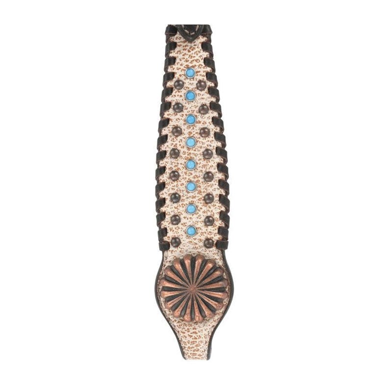 Circle Y One Ear Headstall, Horse, Dakota Pinwheel, Leather, Chocolate