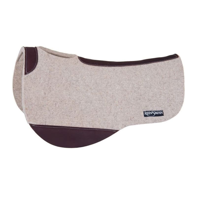 Reinsman Performance Dropped Rigging Pad, 3/4 in Thick, Wool, Bone