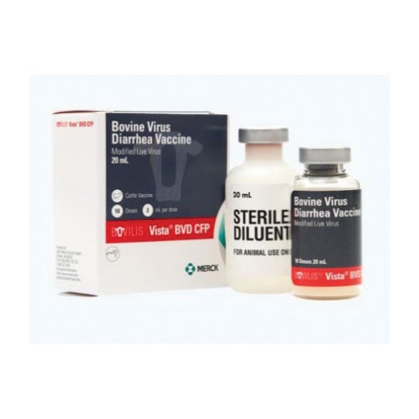 Merck Animal Health Bovilis Vista BVD CFP Vaccine, 10 dose (20 mL)