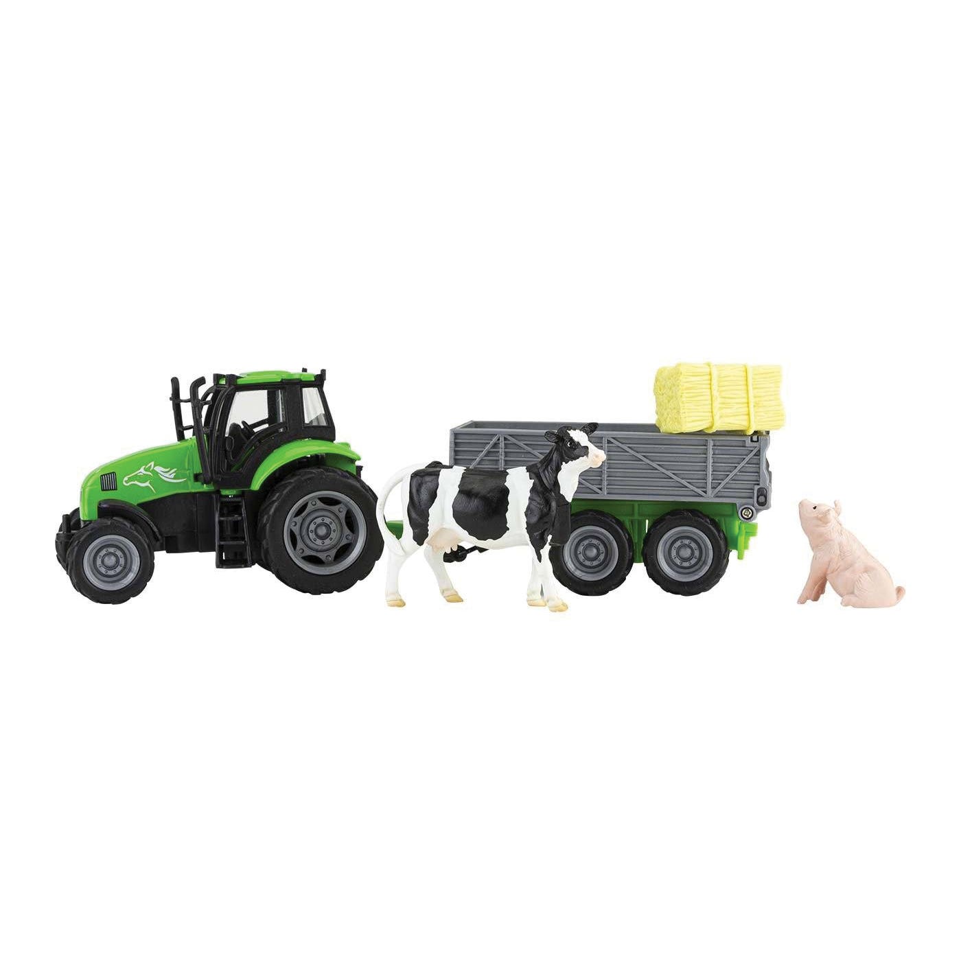 Breyer Farms, Stablemates Series Playset, Tractor and Tag-A-Long Wagon