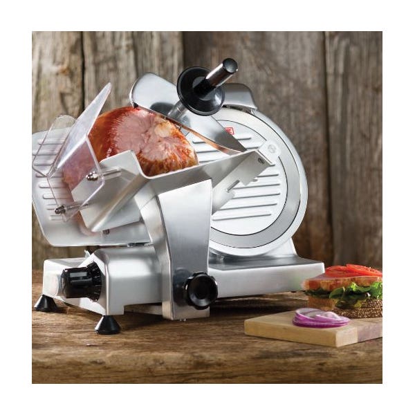 LEM BIG BITE Meat Slicer, 0.25 hp, Aluminum, Silver