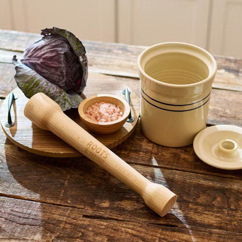 LEM Cabbage Stomper, 2-1/2 in Dia, 13-1/2 in H, Beechwood
