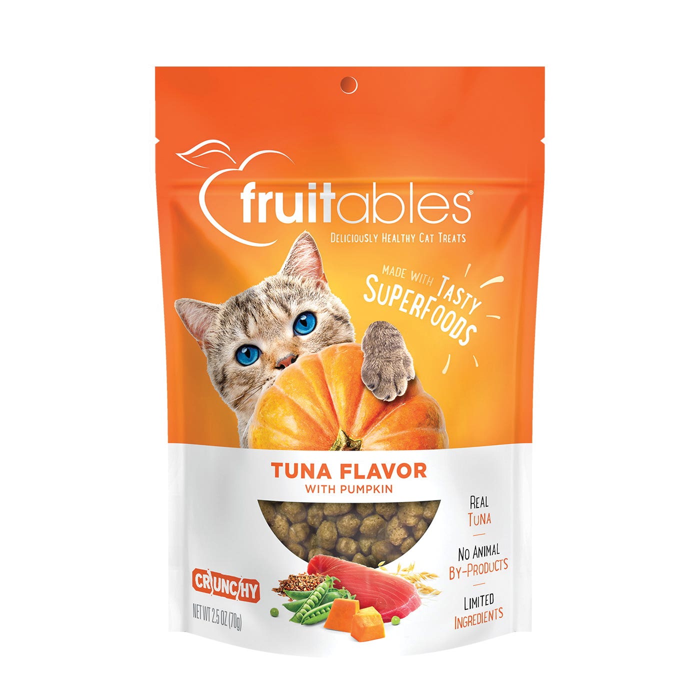 fruitables 1030609 Cat Treat, Pumpkin, Tuna Flavor, 2.5 oz