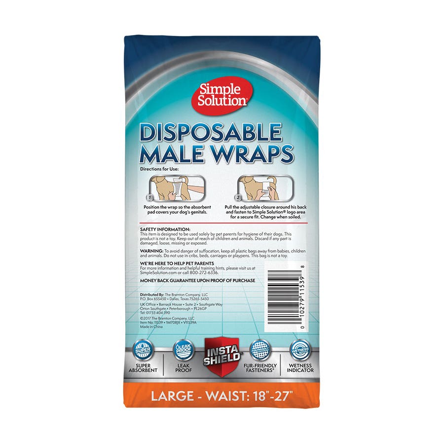 Simple Solution Disposable Dog Wraps, X-Small