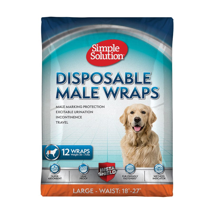 Simple Solution Disposable Dog Wraps, Large