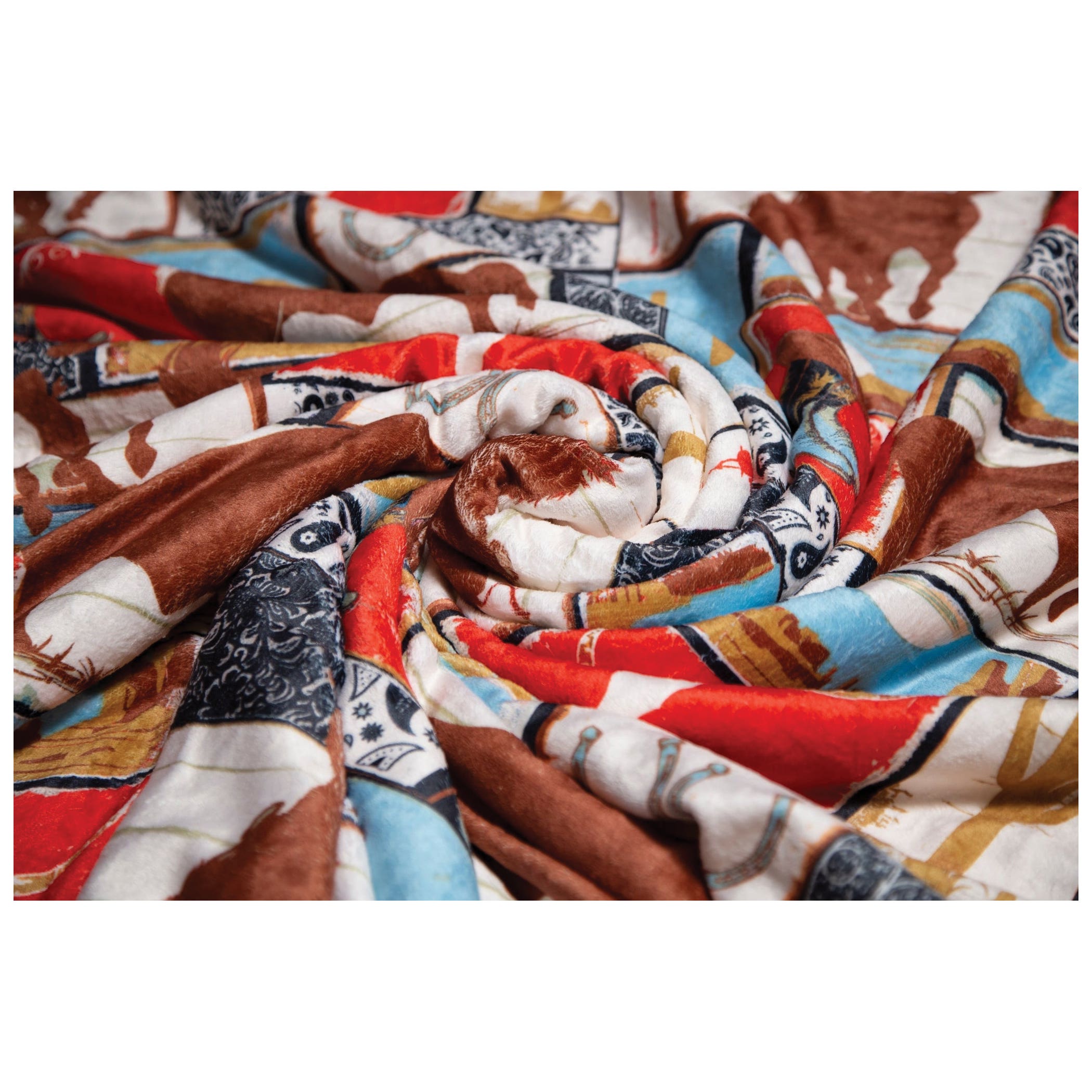 Wrangler Vintage Western Pattern Throw Blanket