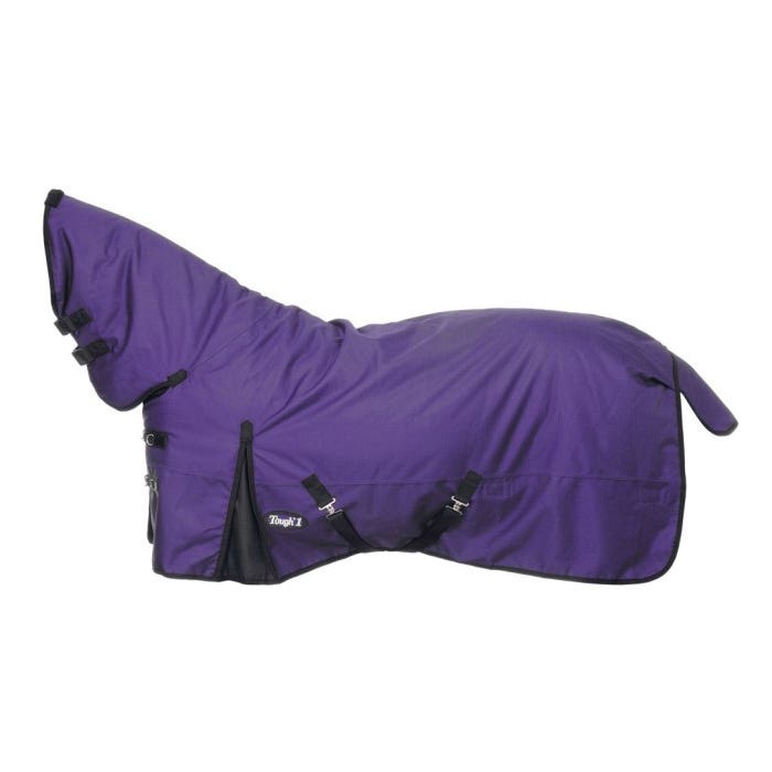 Tough 1 Turnout Blanket, Breathable, Super Heavyweight, Waterproof, 75 in, Fleece/Polyester, Purple