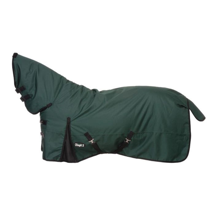 Tough 1 Turnout Blanket, Breathable, Super Heavyweight, Waterproof, 72 in, Fleece/Polyester, Hunter Green