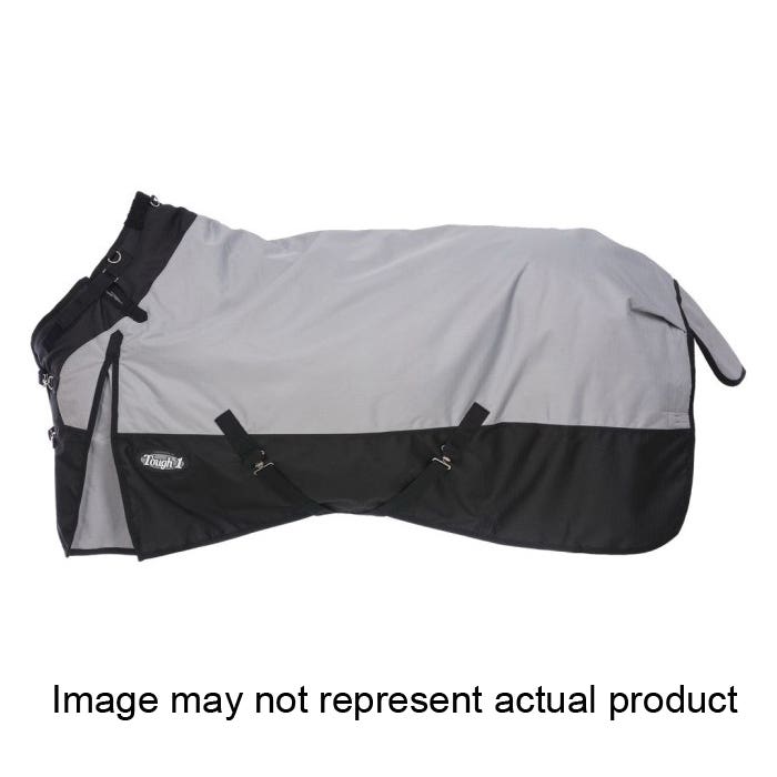 Tough 1 Turnout Blanket, Breathable, Super Heavyweight, Waterproof, 69 in, Fleece/Polyester, Black