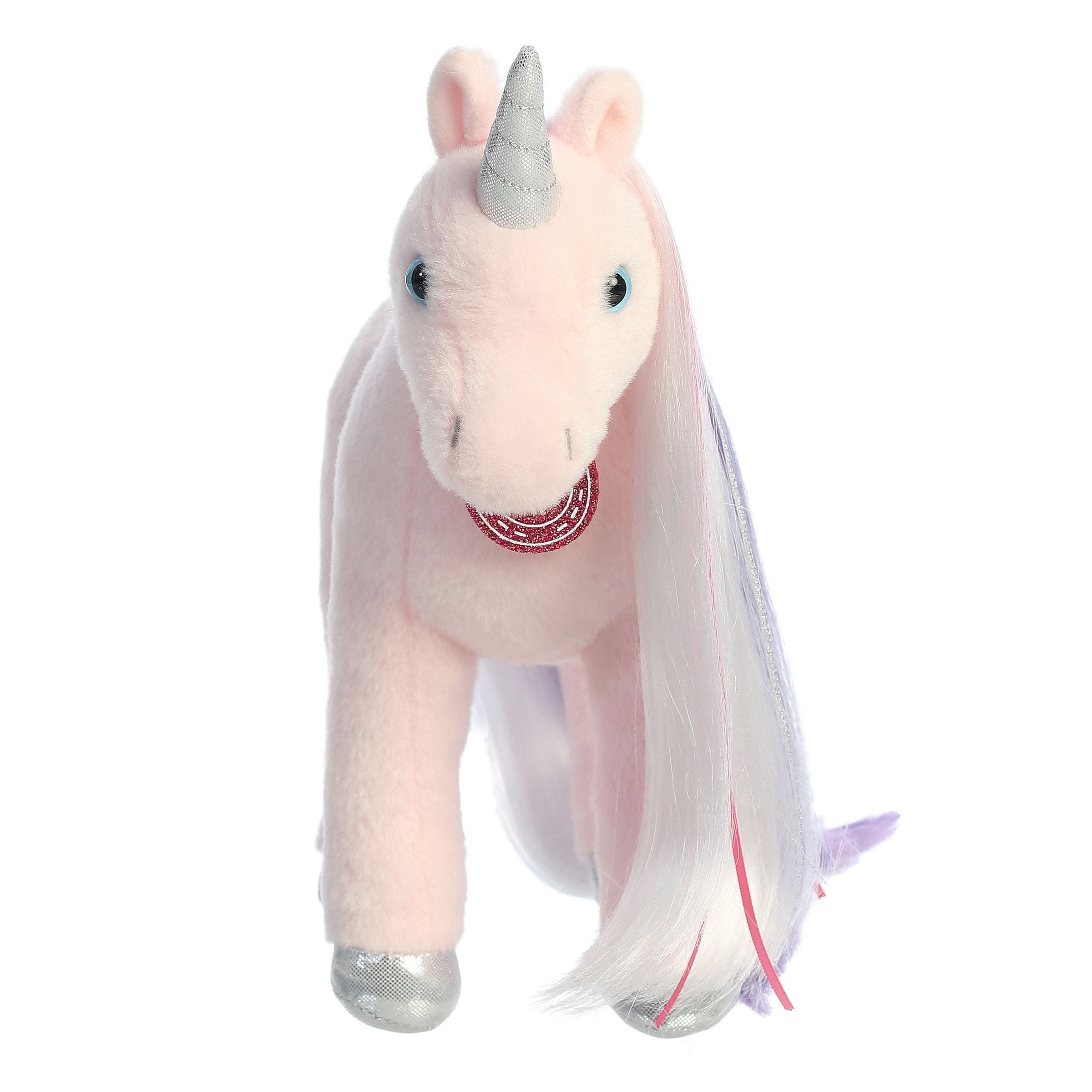 Breyer Starlight Unicorn Plush Toy, Purple/Soft Pink/Sparkly Silver/White