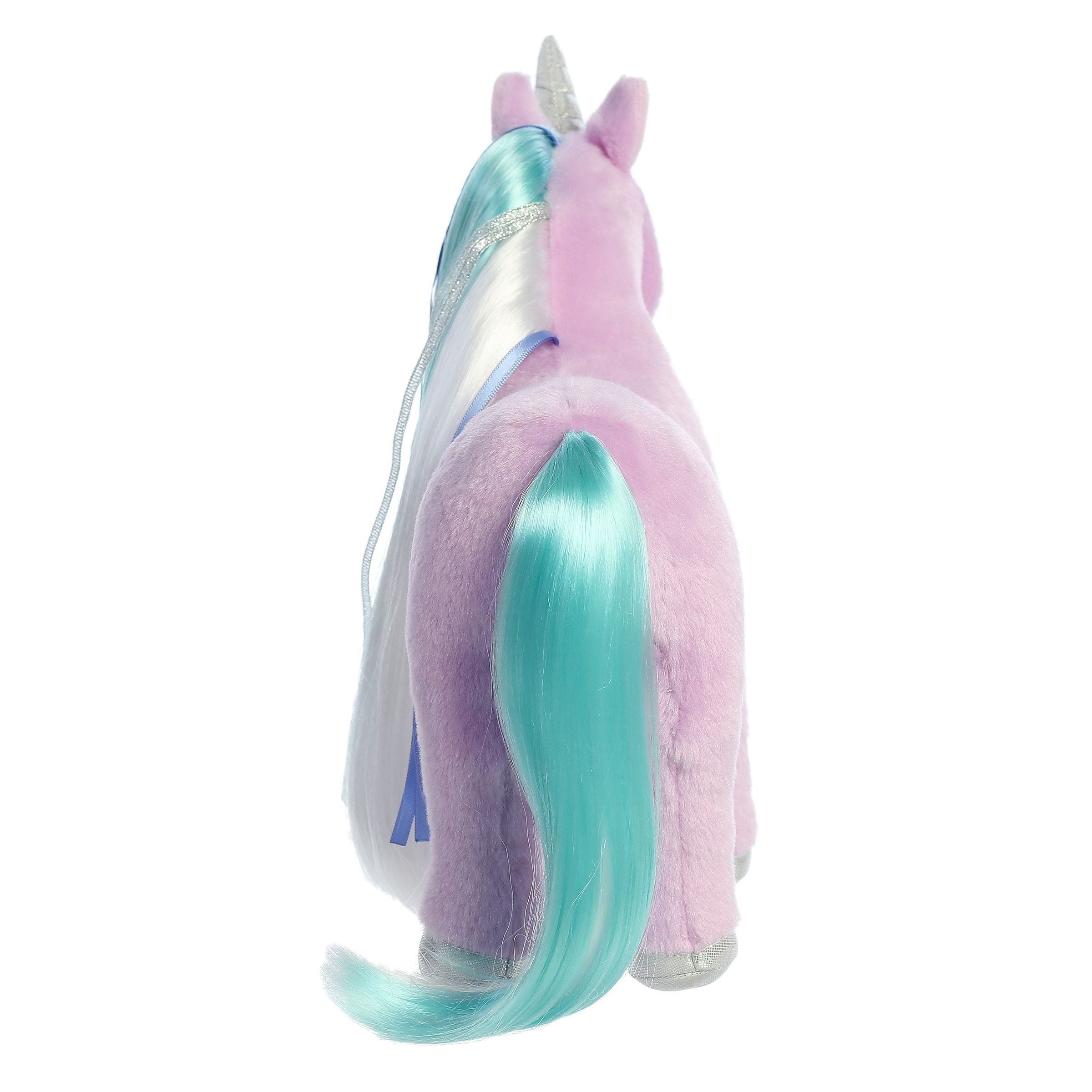 Breyer Twilight Unicorn Plush Toy, Orchid Purple/Sparkly Silver/Teal/White