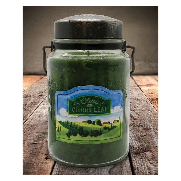 McCall's Classic Jar Candles, Olive and Citrus Leaf, 26 oz
