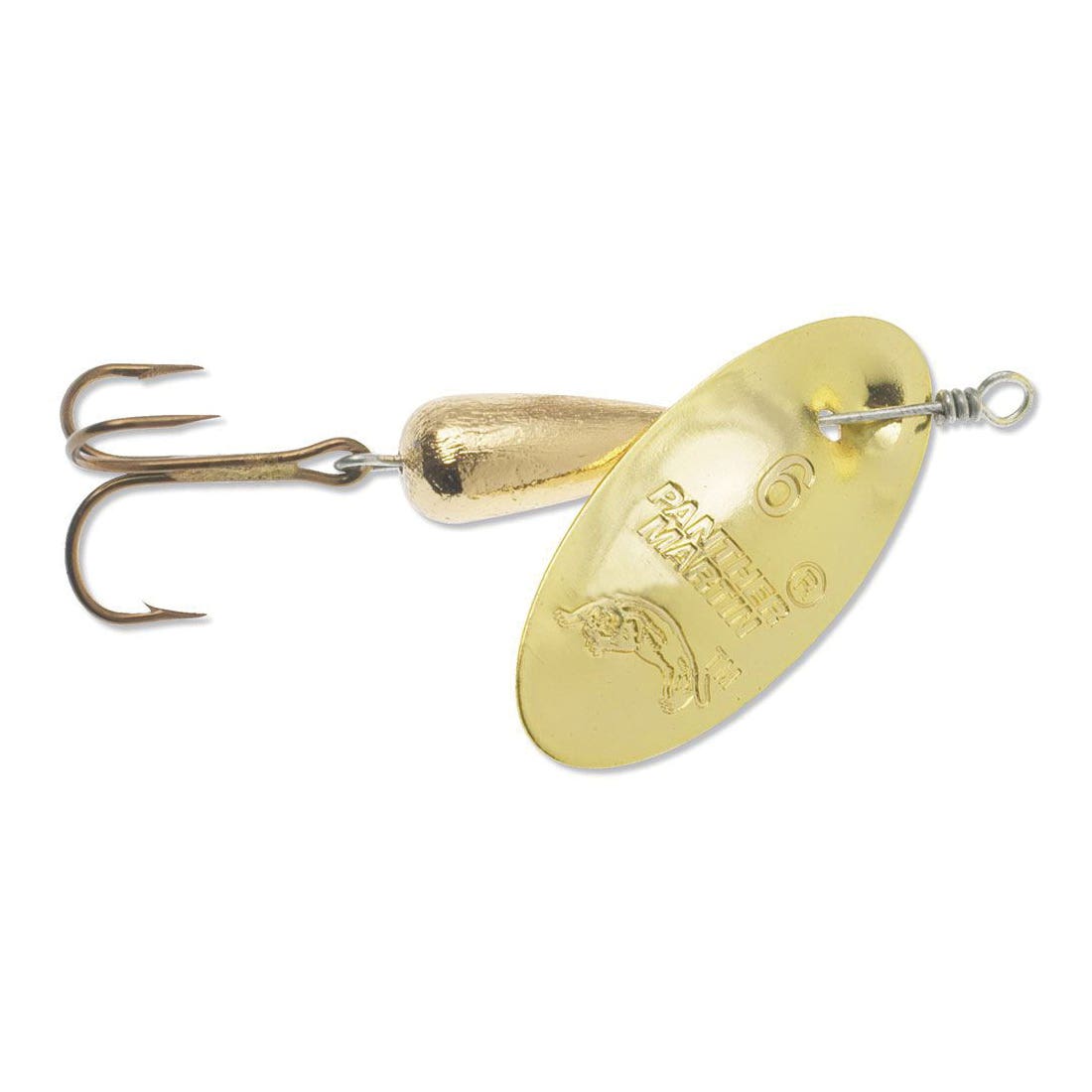 Panther Martin 6PMAG Fishing Lure, Teardrop Spinner, #6, Gold Lure, 1/4 oz Weight