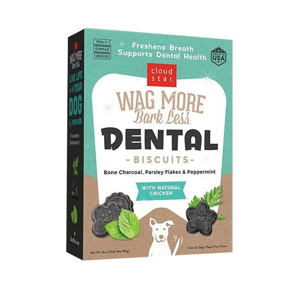 cloud star WAG MORE BARK LESS Series Dental Biscuit, 14 oz