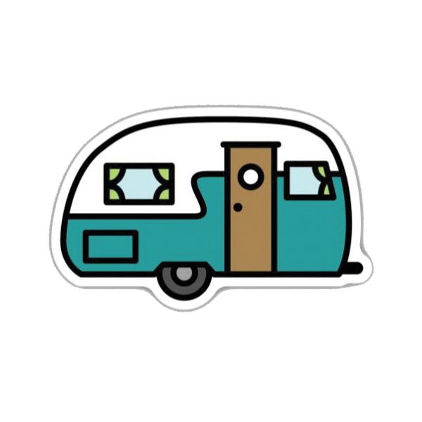 Stickers Northwest Sticker, 3 in L, Retro Camper