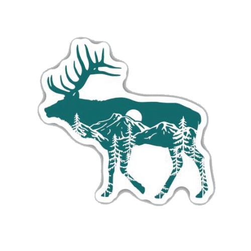 Stickers Northwest Sticker, 3 in L, Elk Scene