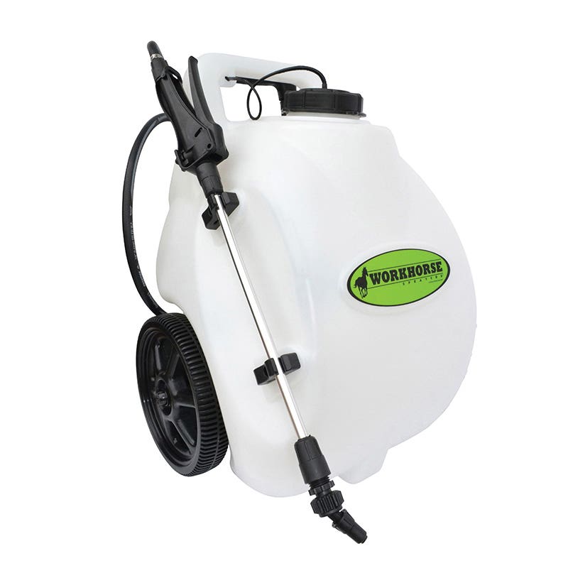 Workhorse Sprayers Handheld Sprayer, 12 V Battery, Lithium-Ion Battery, 5 gal, Plastic/Polyethylene