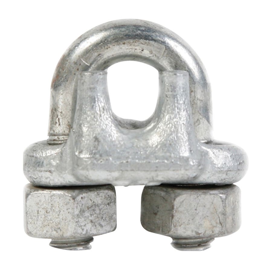 Baron 260-3/16 Wire Rope Clip, 3/16 in Dia Wire Rope, Iron/Steel, Galvanized