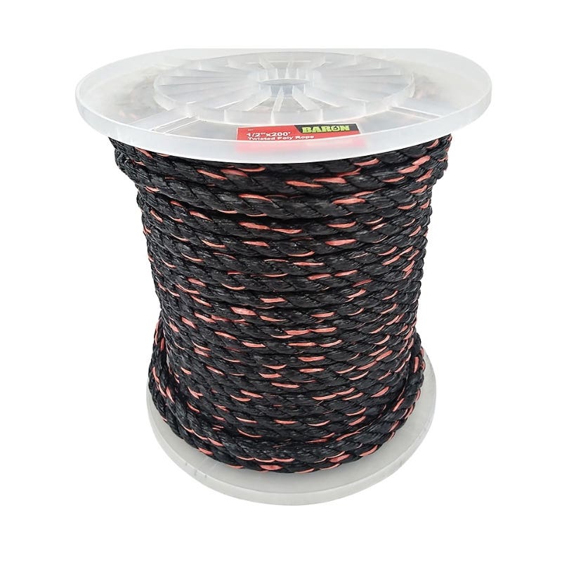 Baron Polypropylene Rope, 1/2 in x 200 ft