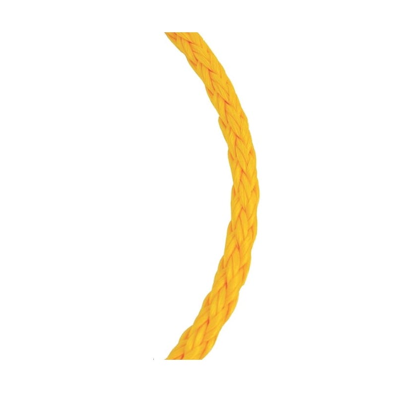 Baron 54808 Rope, 1/4 in Dia, 50 ft L, 100 lb Working Load, Polypropylene, Yellow