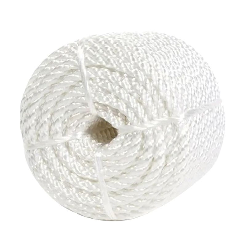Baron 63801 Rope, 1/4 in Dia, 100 ft L, 149 lb Working Load, Nylon, White