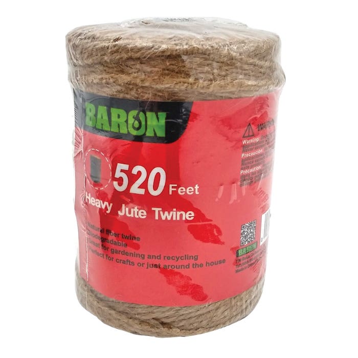 Baron 70308 Twine, 520 ft L, Jute, Green