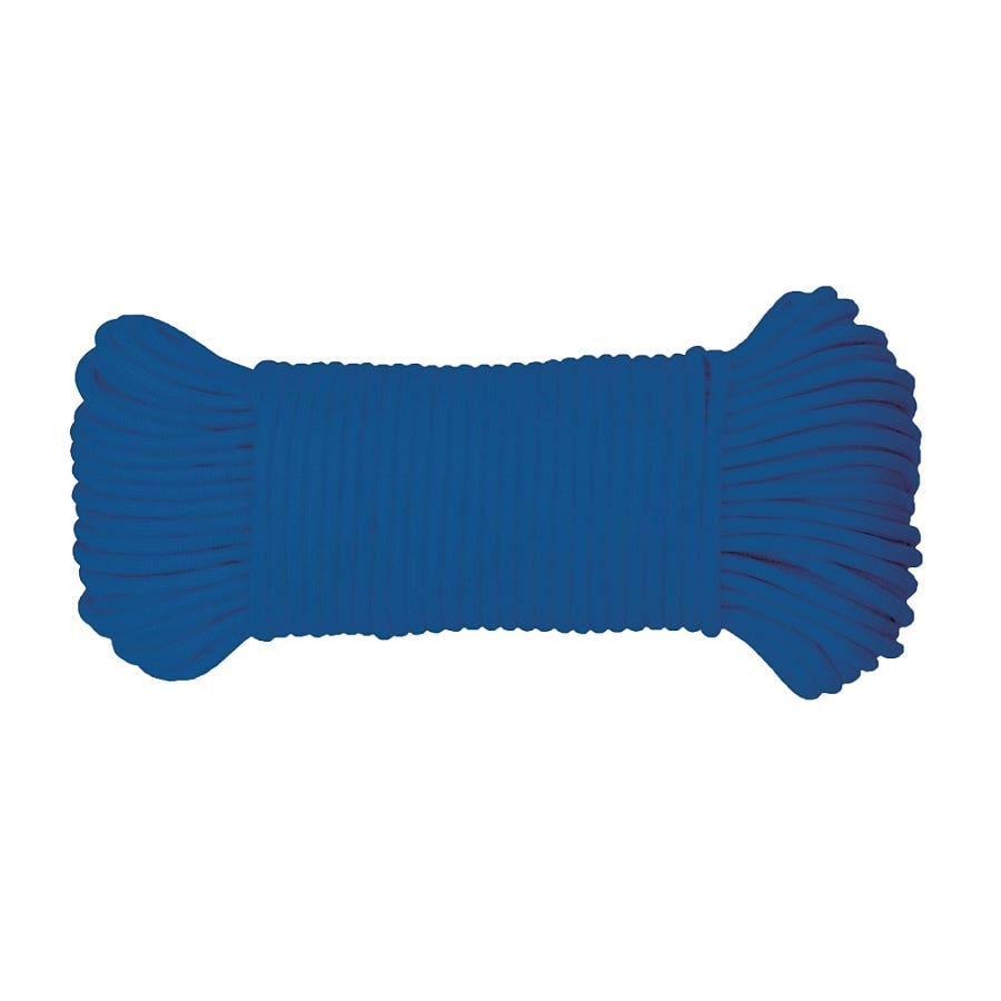 Baron 63019 Cord, 5/32 in Dia, 100 ft L, 110 lb Working Load, Polyester, Blue