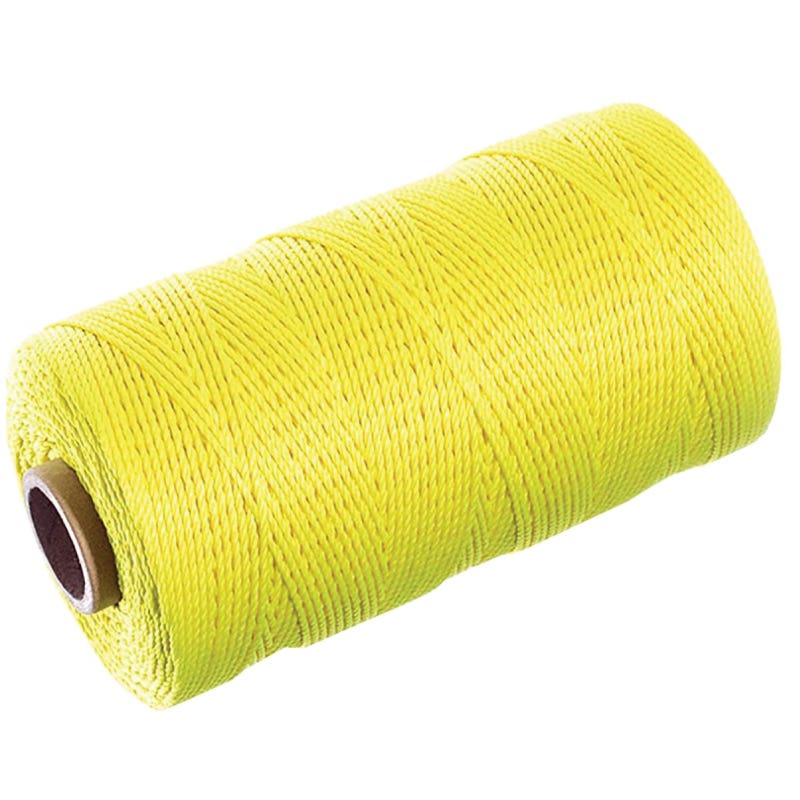 Baron 10820 Mason Line, #18 Dia, 1000 ft L, 13 lb Working Load, Polypropylene, Yellow