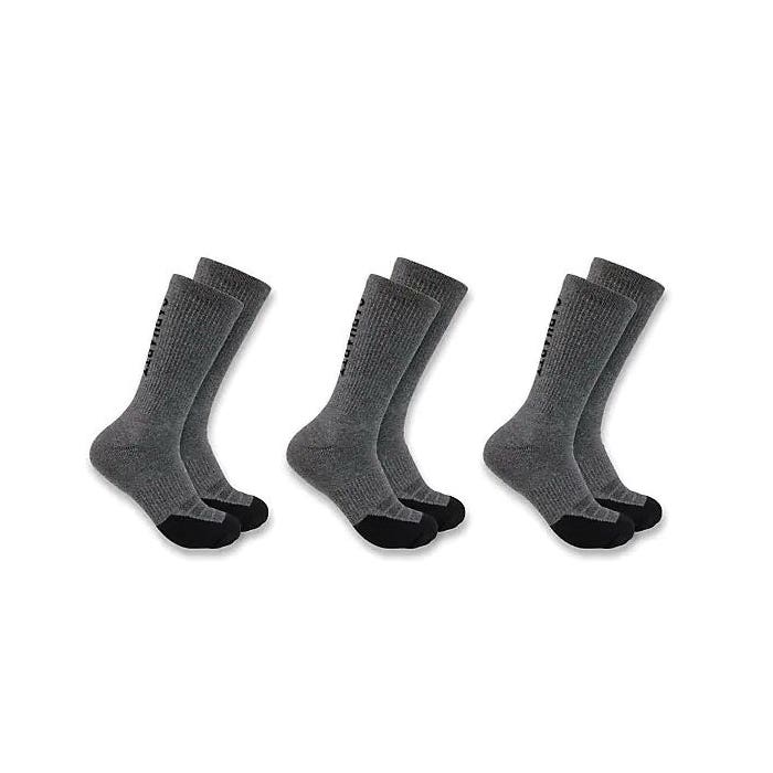 Carhartt Force Series Crew Socks, Midweight, Men's, XL, Elastane/Nylon/Repreve Recycled Polyester