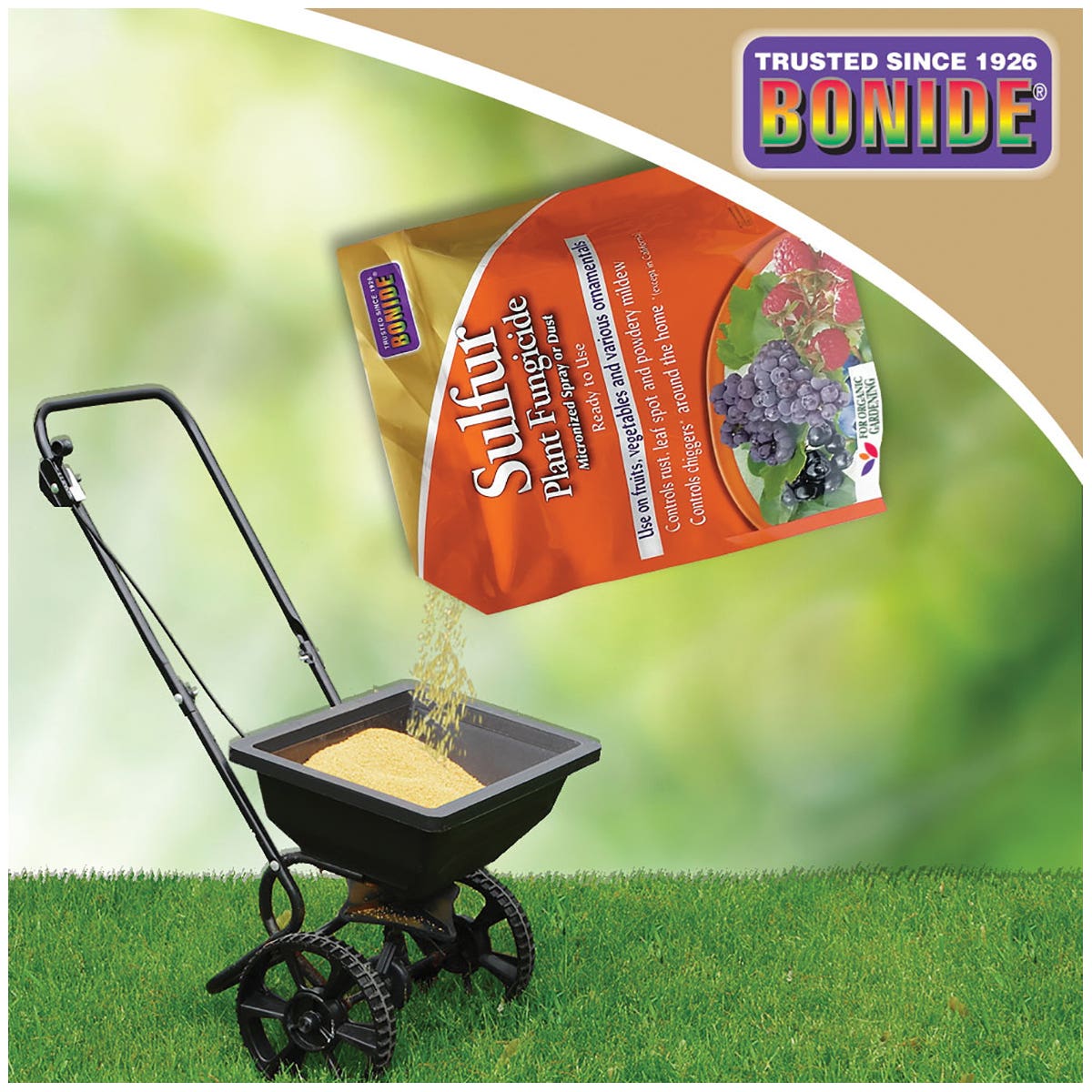 Bonide Plant Fungicide, Powder, Rotten Egg, Pale Yellow, 4 lb Bag