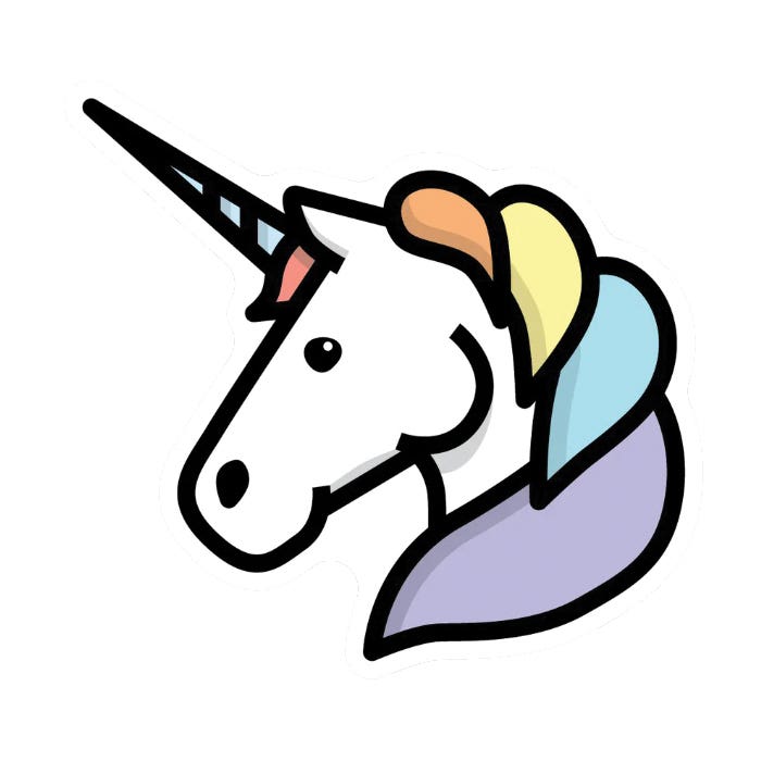 Stickers Northwest Sticker, Unicorn Head