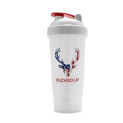 Bucked Up Shaker Cup, 28 oz, USA/White