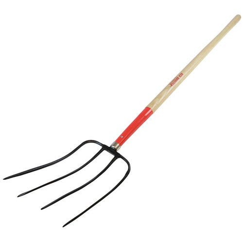 Red Rooster 4-Tine Manure Fork 48 in Handle