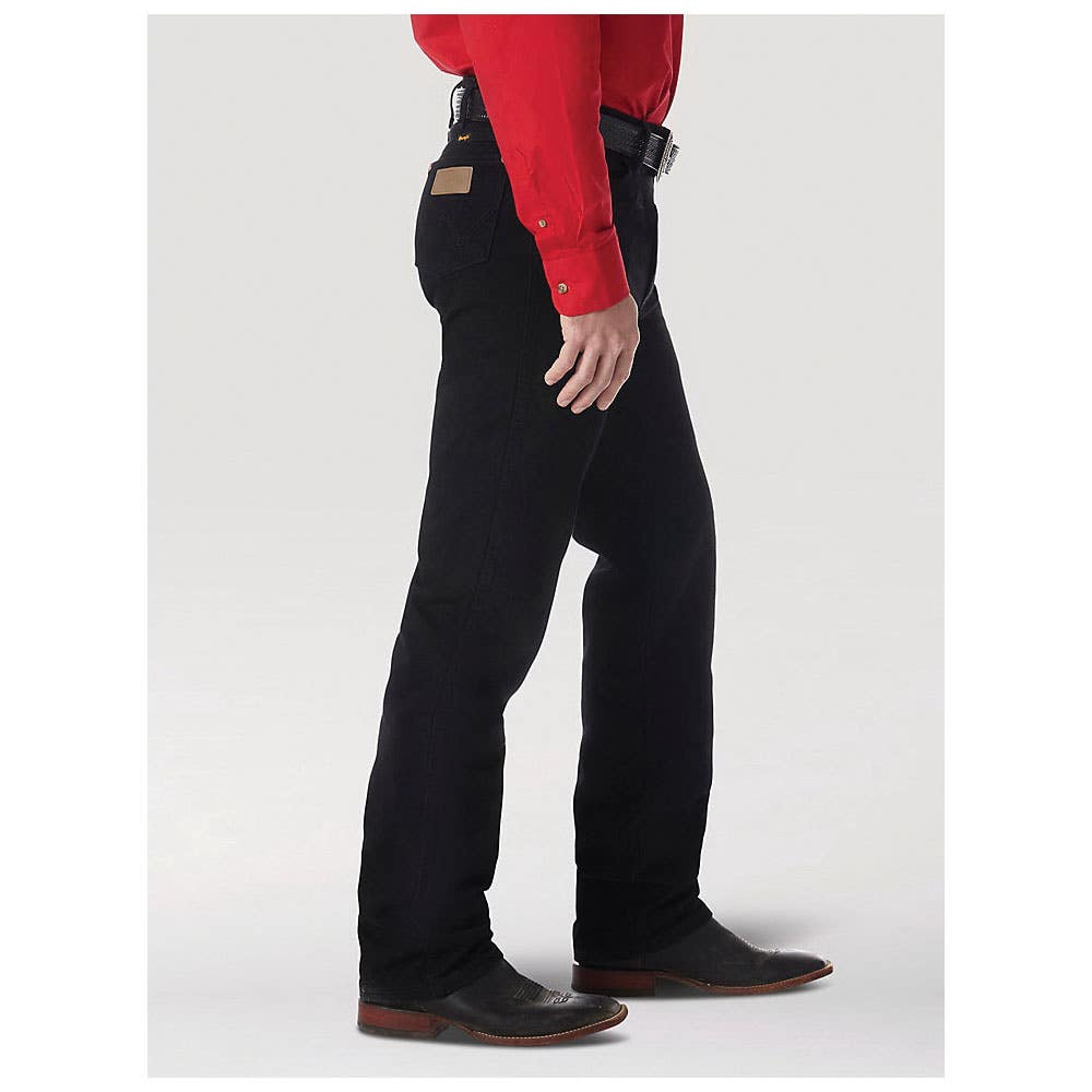 Wrangler Cowboy Cut Series Jeans, 29 in, 30 in L Inseam, Shadow Black, Original