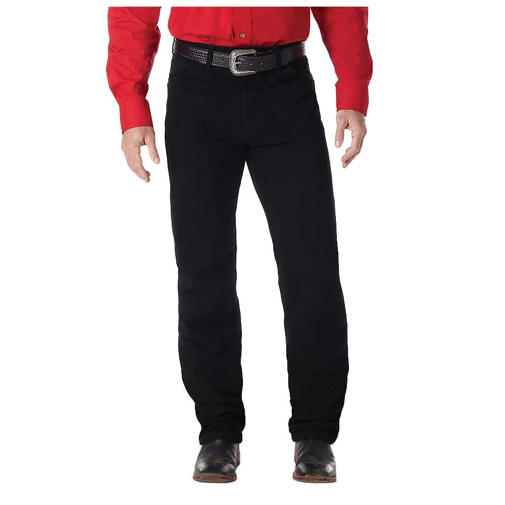 Wrangler Cowboy Cut Series Jeans, 29 in, 30 in L Inseam, Shadow Black, Original