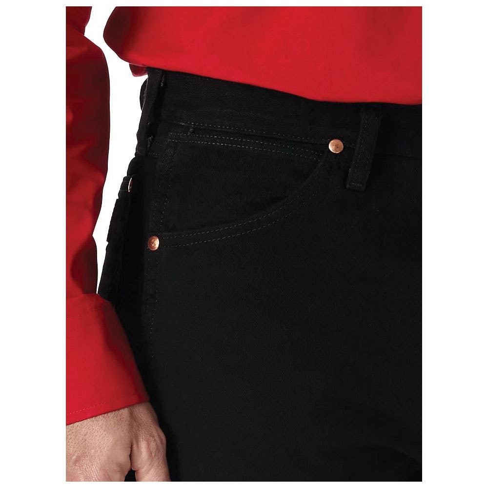 Wrangler Cowboy Cut Series Jeans, 29 in, 30 in L Inseam, Shadow Black, Original