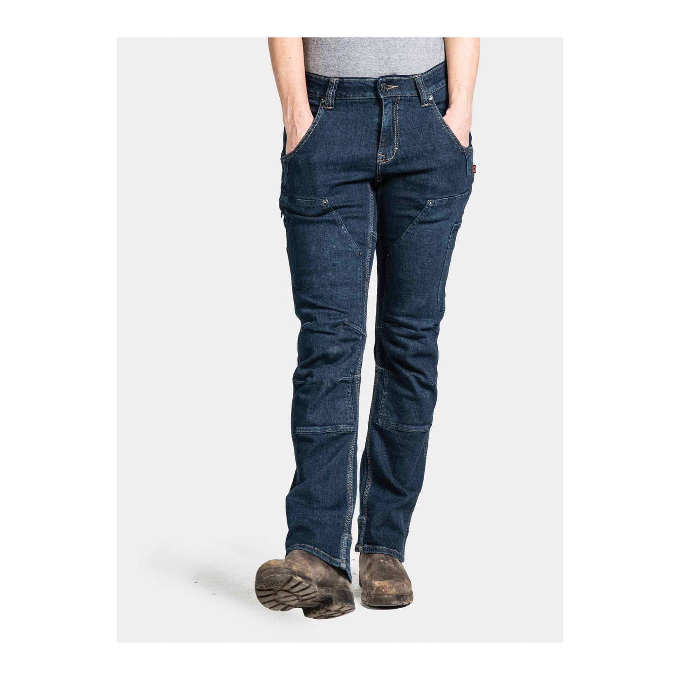 Dovetail Workwear Britt X Power Hemp Series Pants, 8, 28-1/2 to 31 in, 32 in L, Indigo, Straight