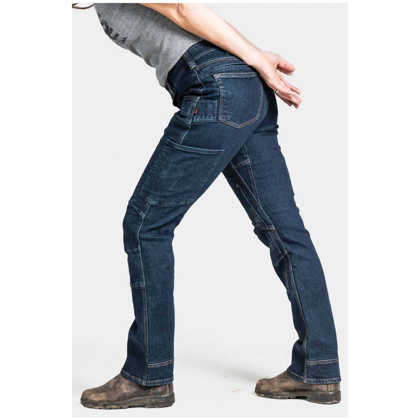 Dovetail Workwear Britt X Power Hemp Series Pants, 2, 25-1/2 to 28 in, 32 in L, Indigo, Straight