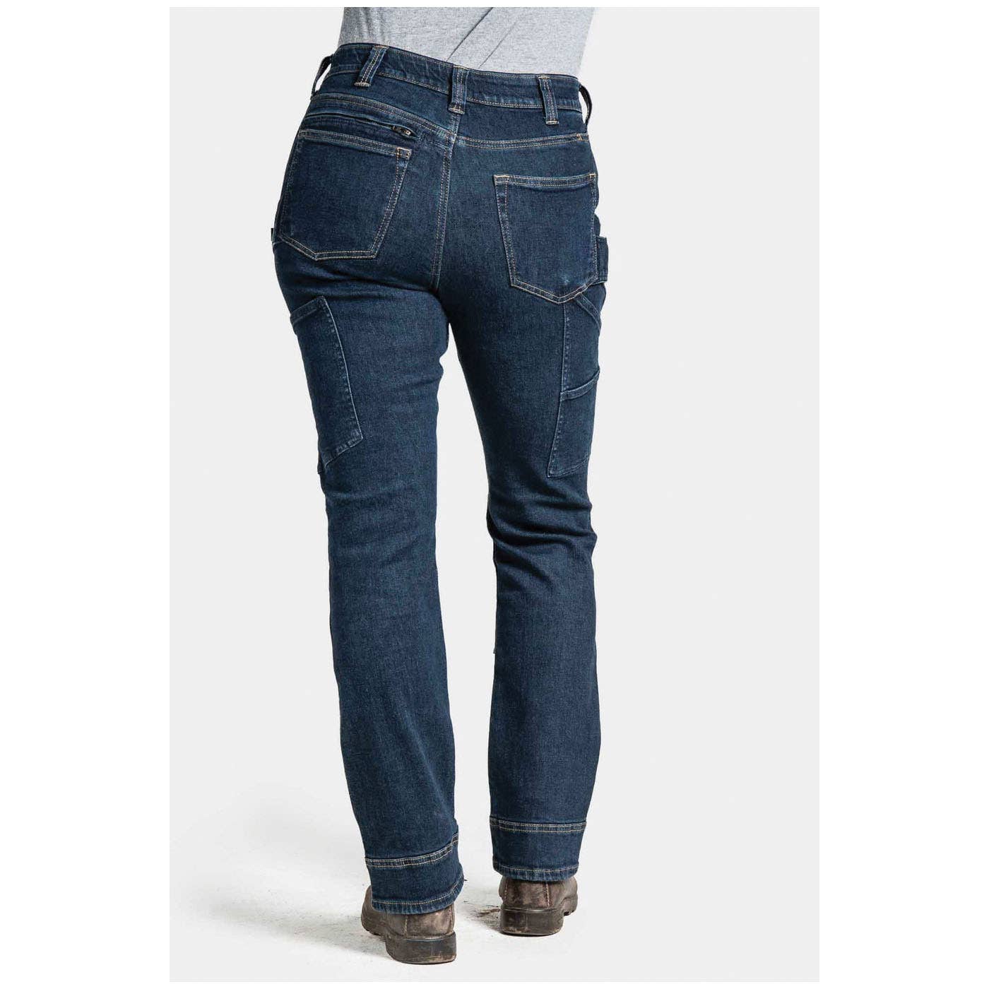 Dovetail Workwear Britt X Power Hemp Series Pants, 8, 28-1/2 to 31 in, 32 in L, Indigo, Straight