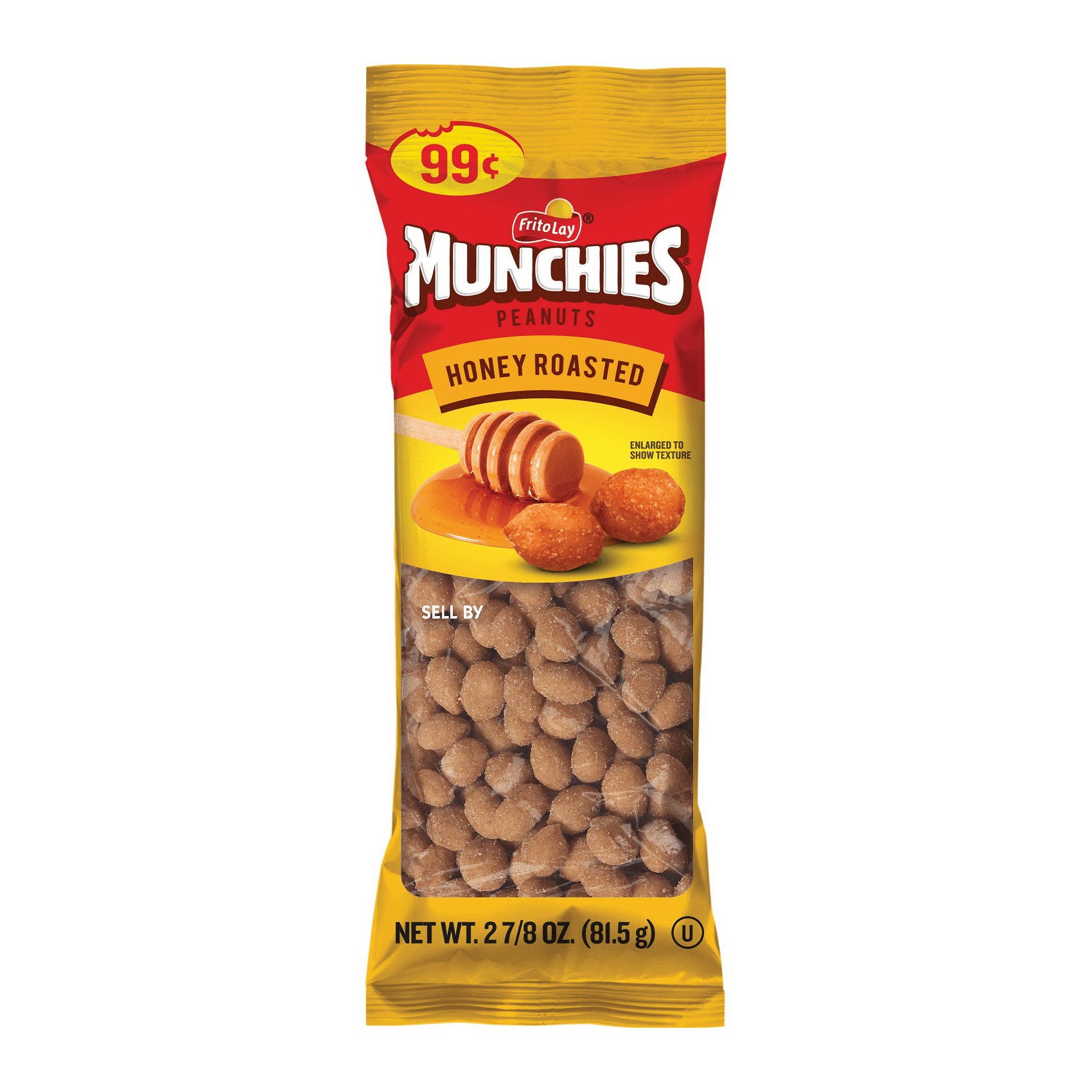 Munchies Peanuts, Honey Roasted, 2-7/8 oz, Bag