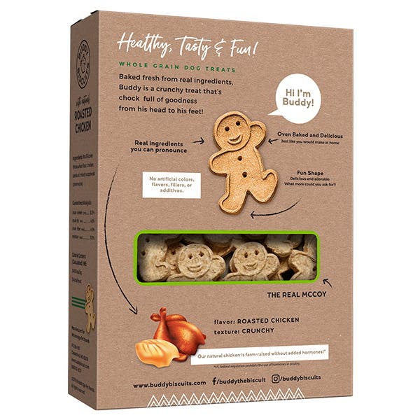 Buddy Biscuits Oven Baked Treat, All Life Stages, Dry, Roasted Chicken, 16 oz