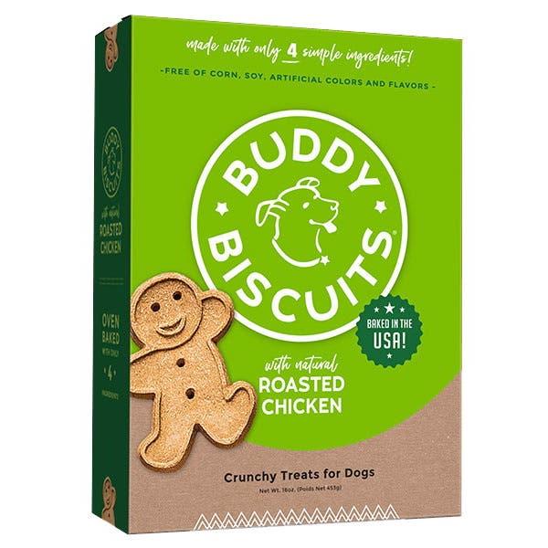 Buddy Biscuits Oven Baked Treat, All Life Stages, Dry, Roasted Chicken, 16 oz